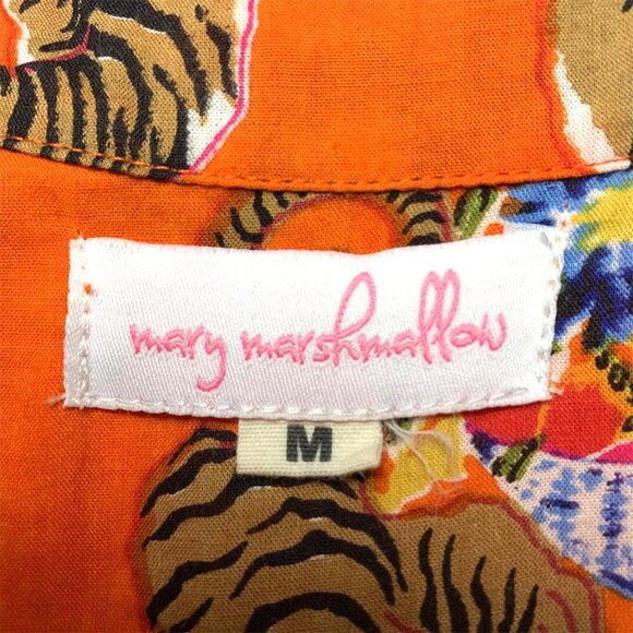 MARY MARSHMELLOW Tiger Print Button Front Boyfriend Shirtdress - Picture 6 of 6